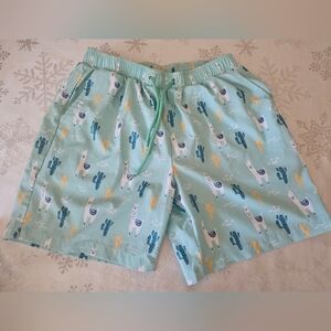 MOSMANN Mens Swimwear Cactus Lama Print Swim Trunks Size M